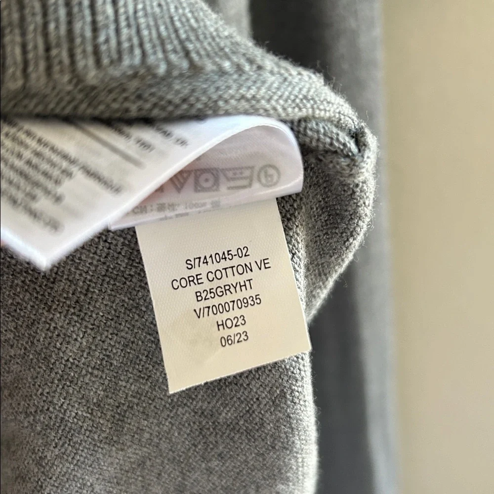Gap gray 100% cotton V-neck sweater, classic extra large unisex preppy casual​